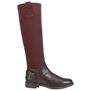 Franco Sarto Merina Knee High Riding Boots Castagno Brown Leather 7.5M Brand New